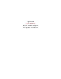Alcune Note in Margine all'Organon Aristotelico