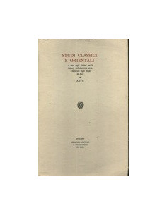 Studi Classici e Orientali - XXVII