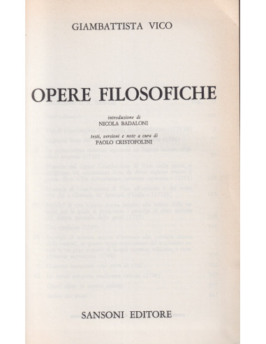 Opere Filosofiche
