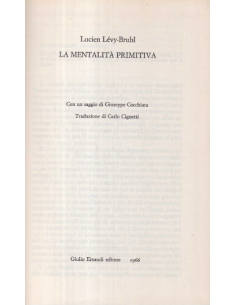 La mentalità primitiva