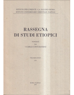 Rassegna di Studi Etiopici, Volume XXXIX