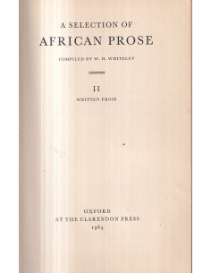 A selection of African Prose