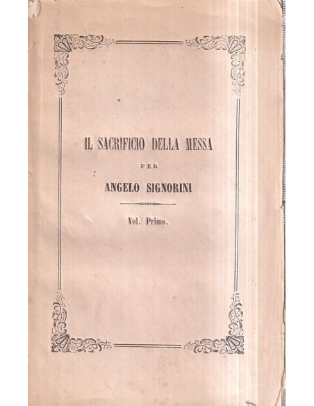Il sacrificio della messa