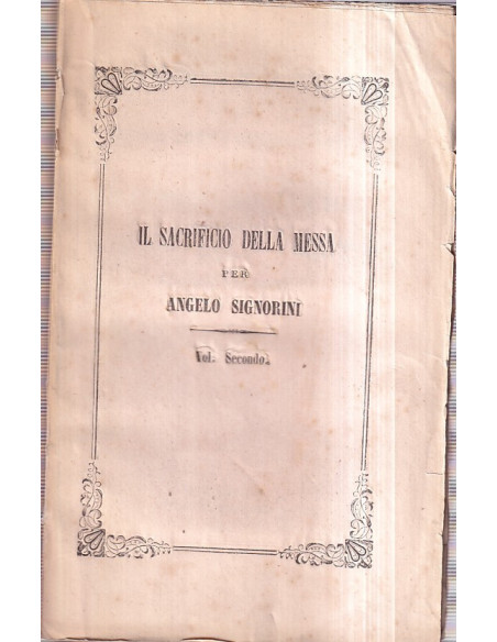 Il sacrificio della messa