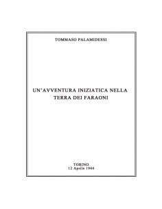 Un'avventura iniziatica nella terra dei faraoni