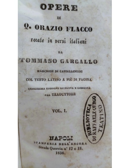 Opere di Q. Orazio Flacco