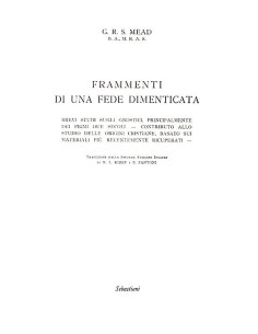 Frammenti di una Fede dimenticata