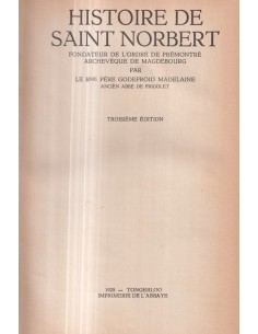 Histoire de Saint Norbert