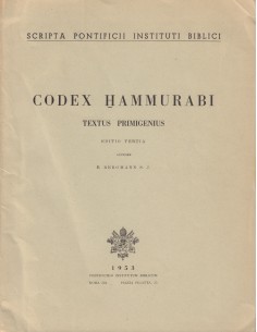 Codex Hammurabi. Textus Primigenius