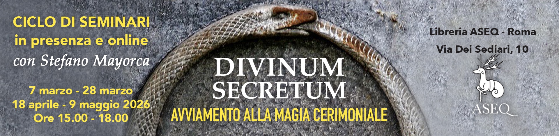 DIVINUM SECRETUM - AVVIAMENTO ALLA MAGIA CERIMONIALE