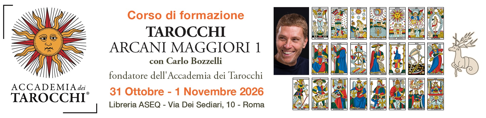 Ciclo sugli Arcani Maggiori con Carlo Bozzelli (ottobre 2026 - febbraio 2027)
