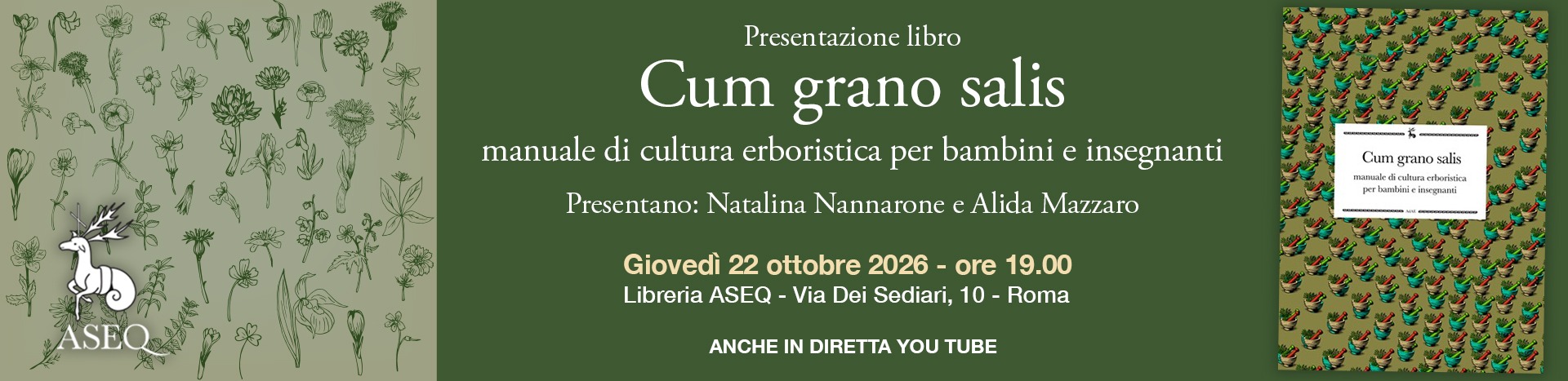 Presentazione libro: CUM GRANO SALIS - Manuale di cultura erboristica per bambini e insegnanti